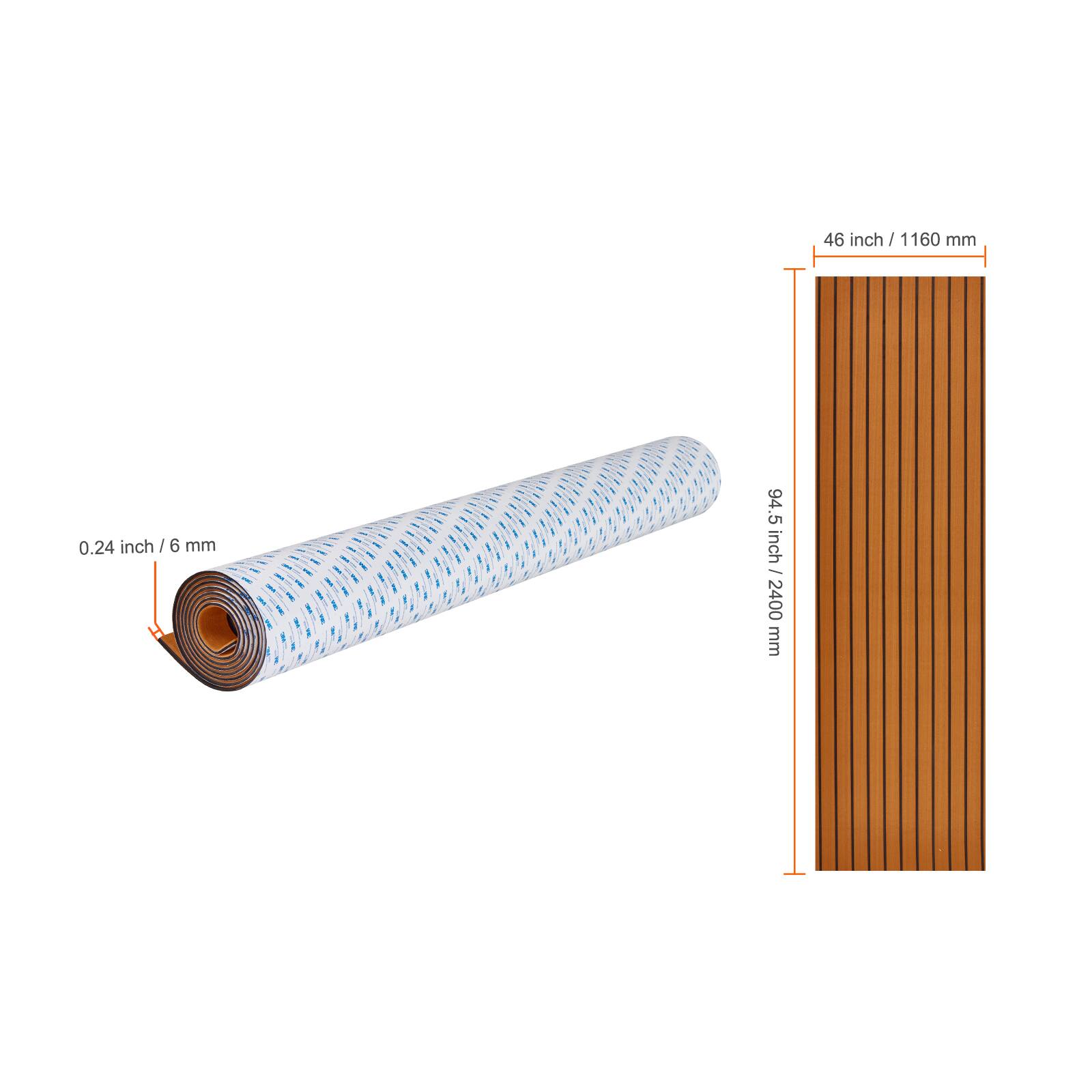 46 inch / 1160 mm  
0.24 inch / 6 mm  
94.5 inch / 2400 mm