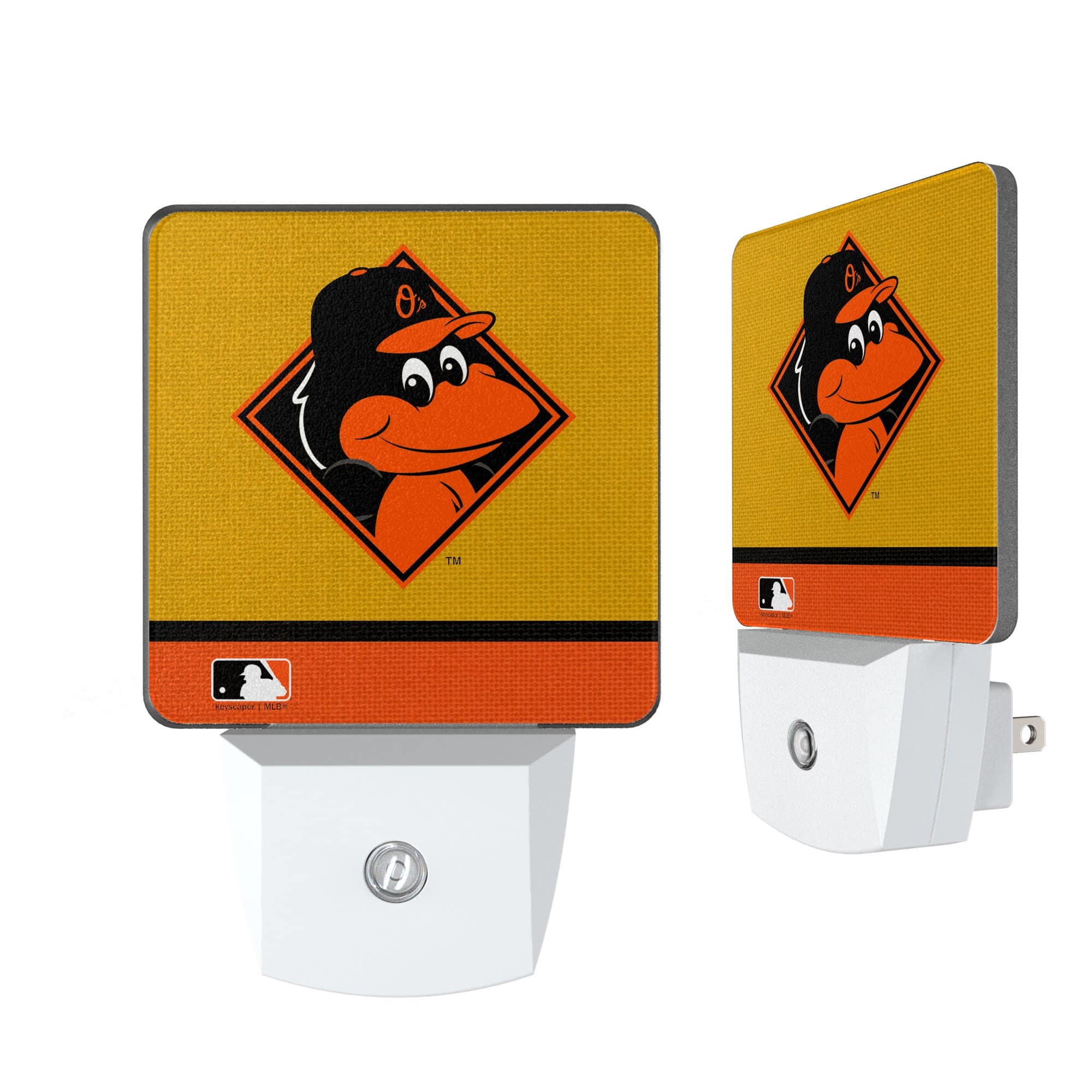 Keyscaper - Baltimore Orioles Stripe Mascot Nightlight 2-Pack - Multicolor
