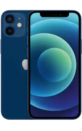 Front. Apple - iPhone 12 Mini A2176 (Fully Unlocked) 256GB - Blue.