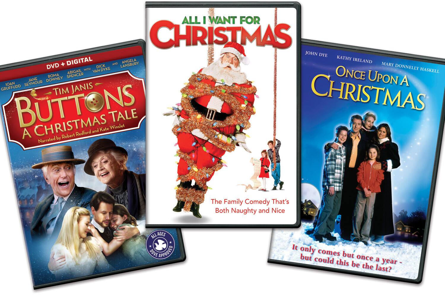 All I Want For Christmas/Buttons: A Christmas Tale/Once Upon A Christmas - Holiday 3 pack Bundle   - DVD