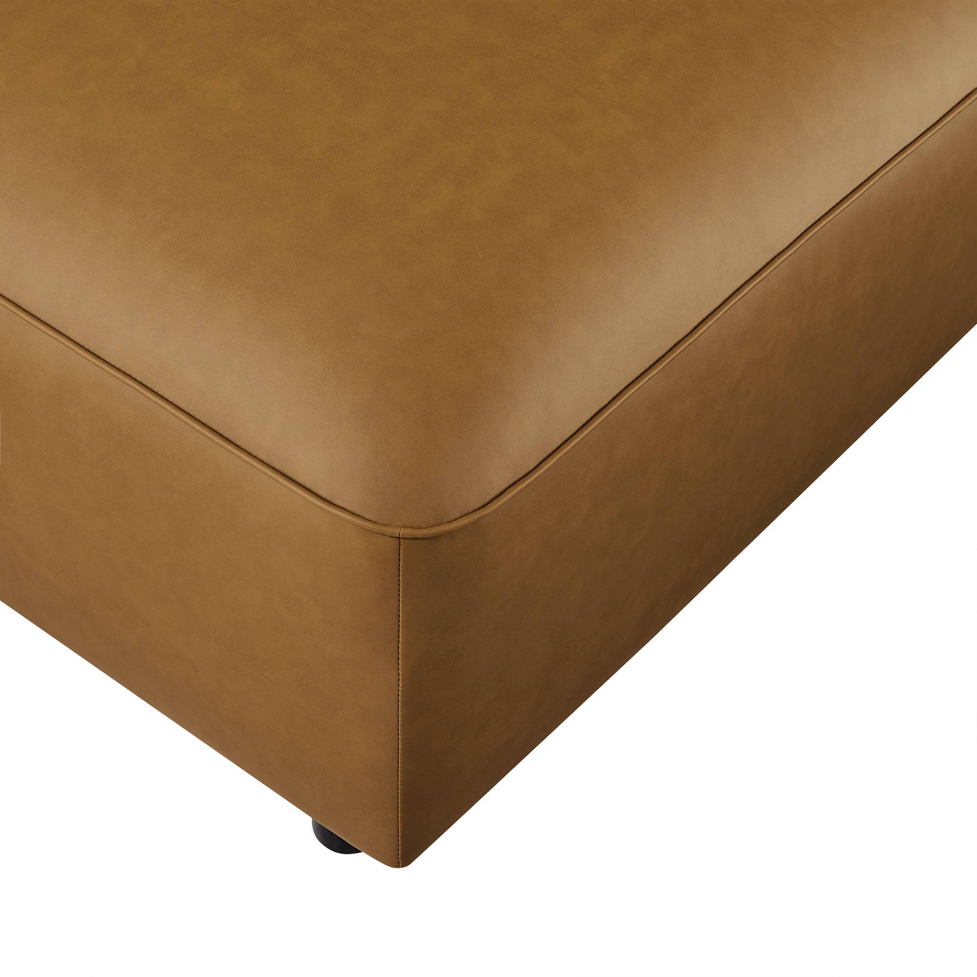 Alt View 4. Modway - Auren Upholstered Vegan Leather Ottoman by Modway - Camel.