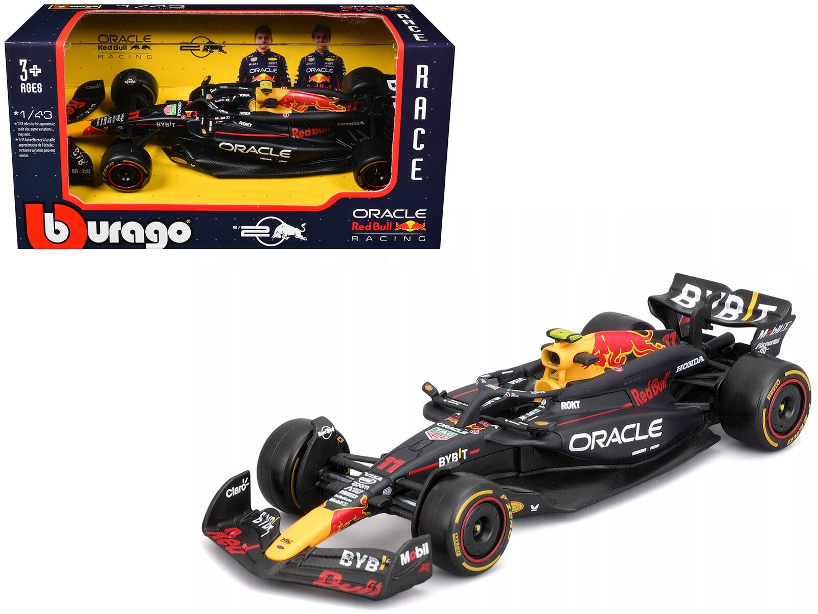 Bburago - Red Bull Racing RB20 #11 Sergio Perez "Oracle" Formula One F1 World Championship (2024) "Race" Series 1/43 - Multicolor