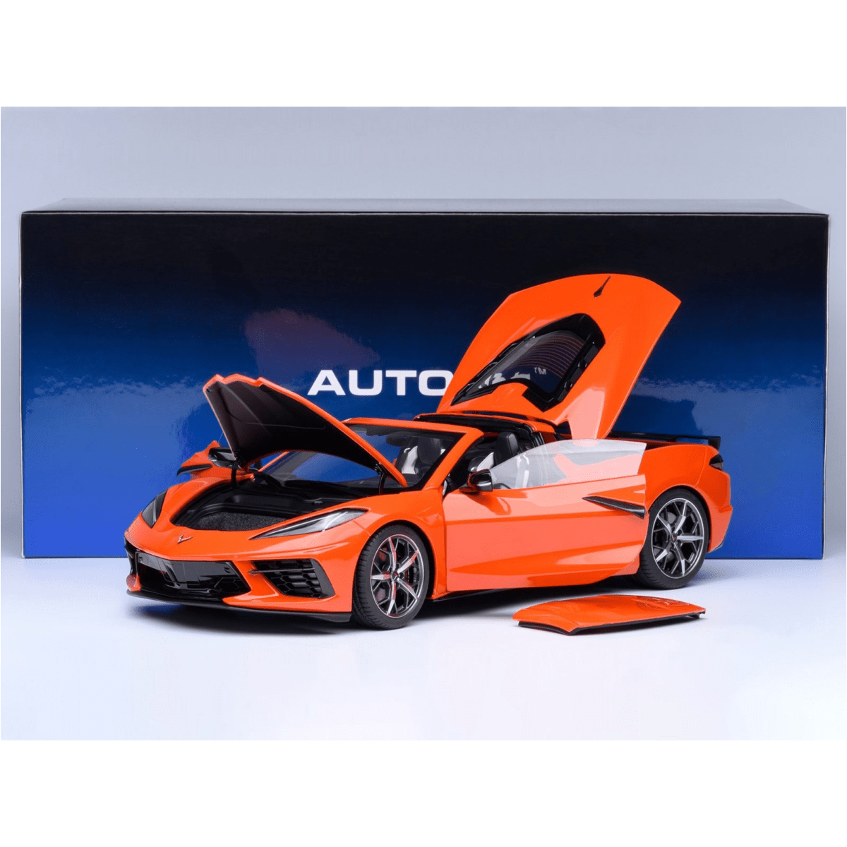 Alt View 9. Autoart - 2020 Chevrolet Corvette C8 Stingray Sebring Orange 1/18 Model Car by Autoart.