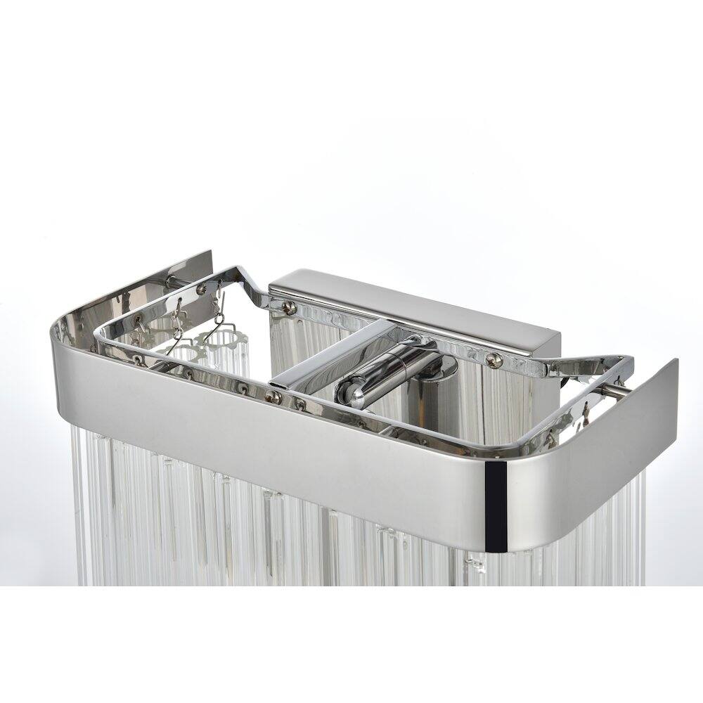 Alt View 1. Elegant Lighting - Harlow 9 Inch Wall Sconce In Chrome - Chrome And Clear.