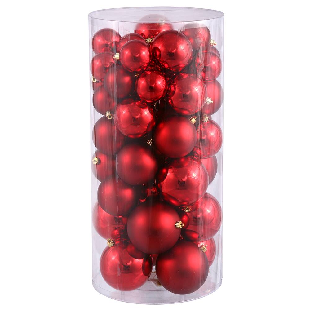 Front. Vickerman - 1.5"-2" Red Balls Shiny Matte 50 Box - Red.