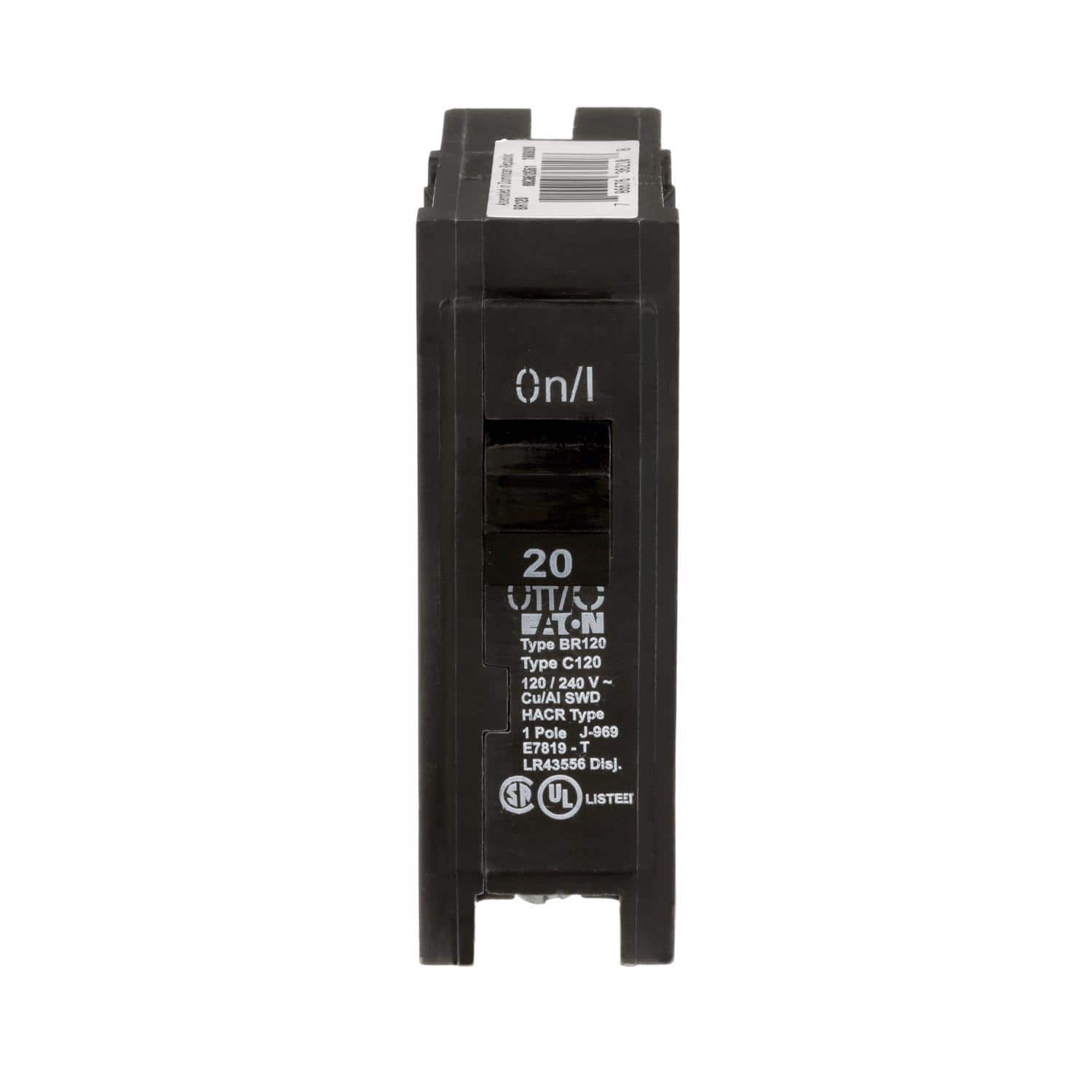 Eaton - 20 amps Plug In Single Pole Circuit Breaker price history on PriceWatchPro