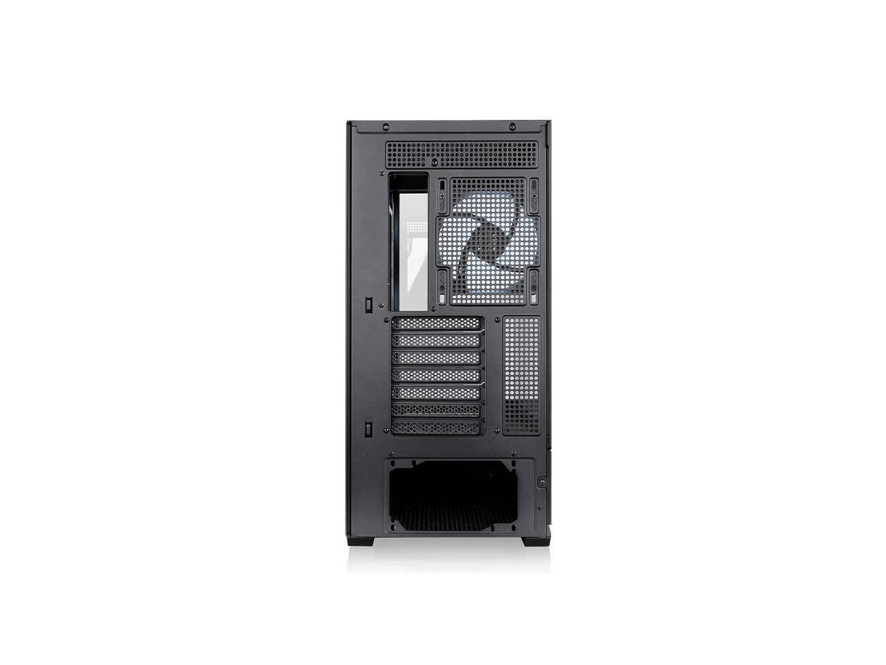 Alt View 4. Thermaltake - Thermaltake View 370 TG ARGB Mid Tower Chassis with 360mm Radiator Support, Fans Included - Black.