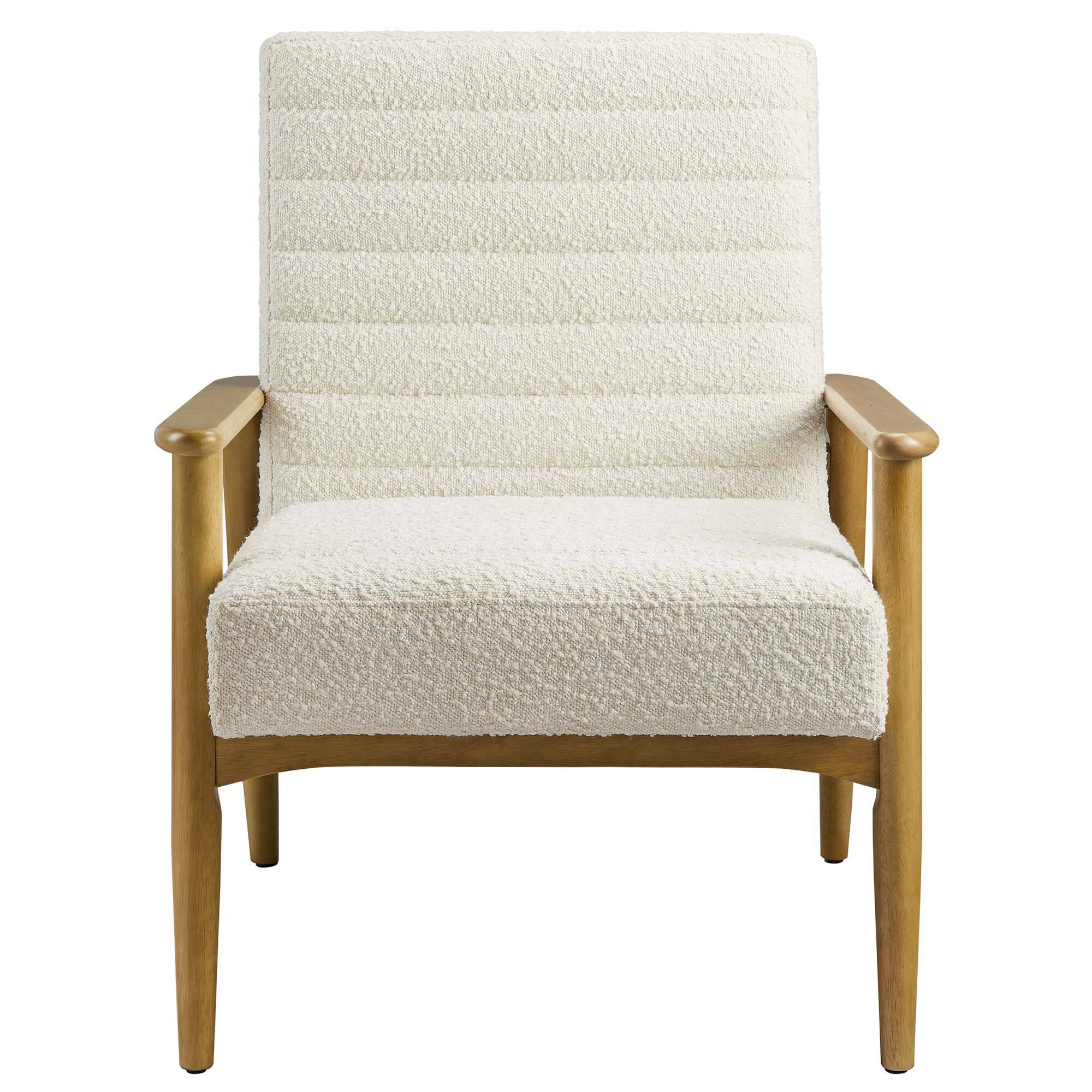 Alt View 4. Modway - Jensen Boucle Fabric Accent Chair by Modway - Ivory.