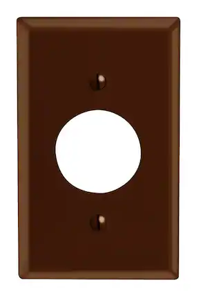 Front. Leviton - 1-Gang Single Receptacle Wallplate, 1.406 Inch Hole, Thermoset Device Mount (85004) - White.