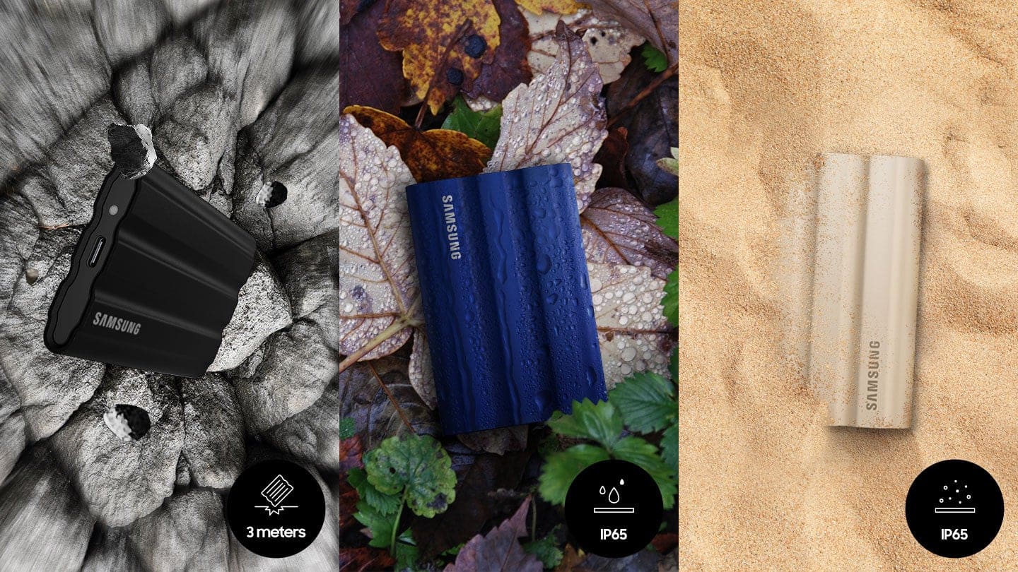 Alt View 12. Samsung - T7 Shield 2TB External USB 3.2 Gen 2 Rugged SSD IP65 Water Resistant - Beige.