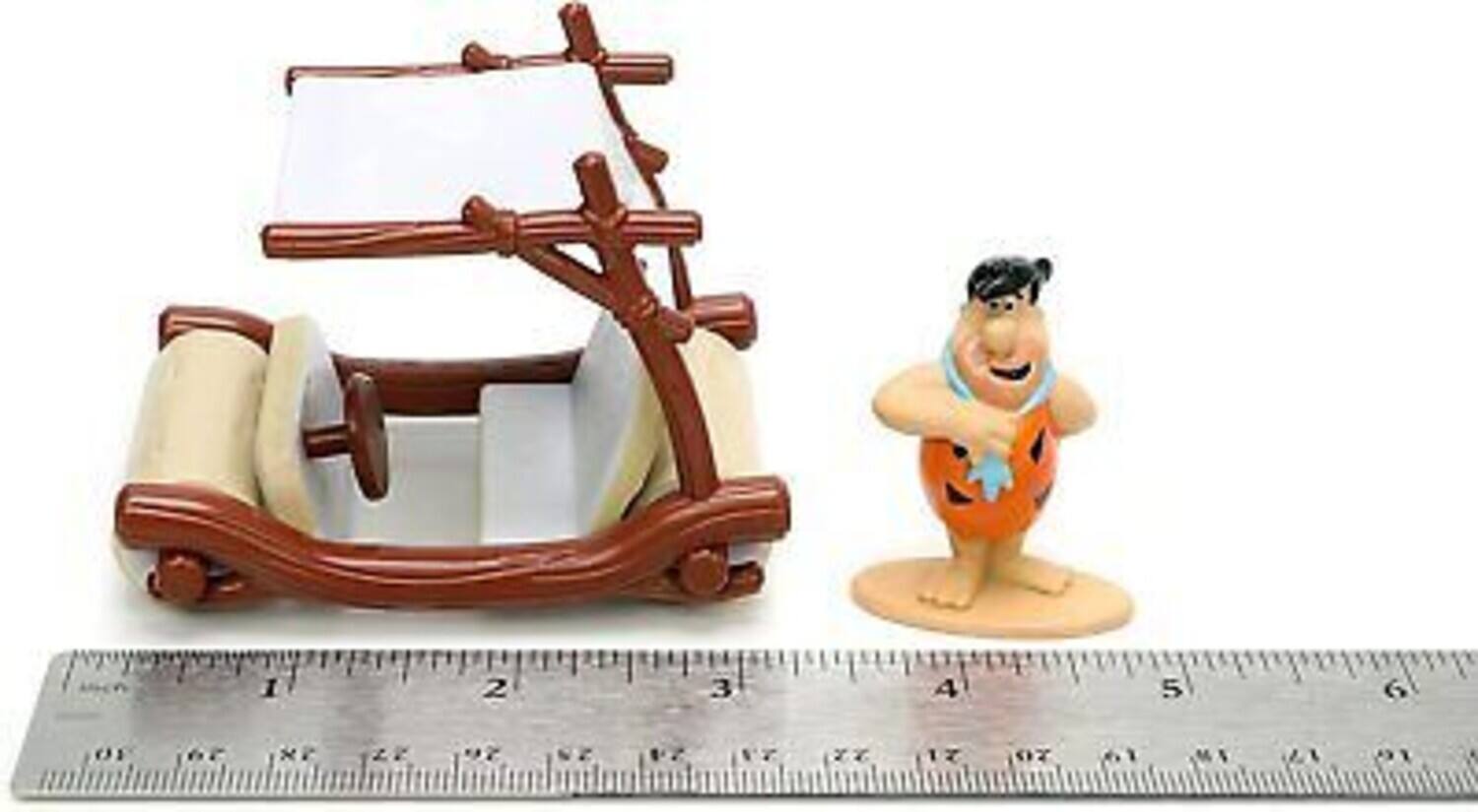 Alt View 2. Jada Toys - Jada Toys - 1:32 Flintstones Flintmobile with Fred Nano Figure   - Collectibles - Multicolor.