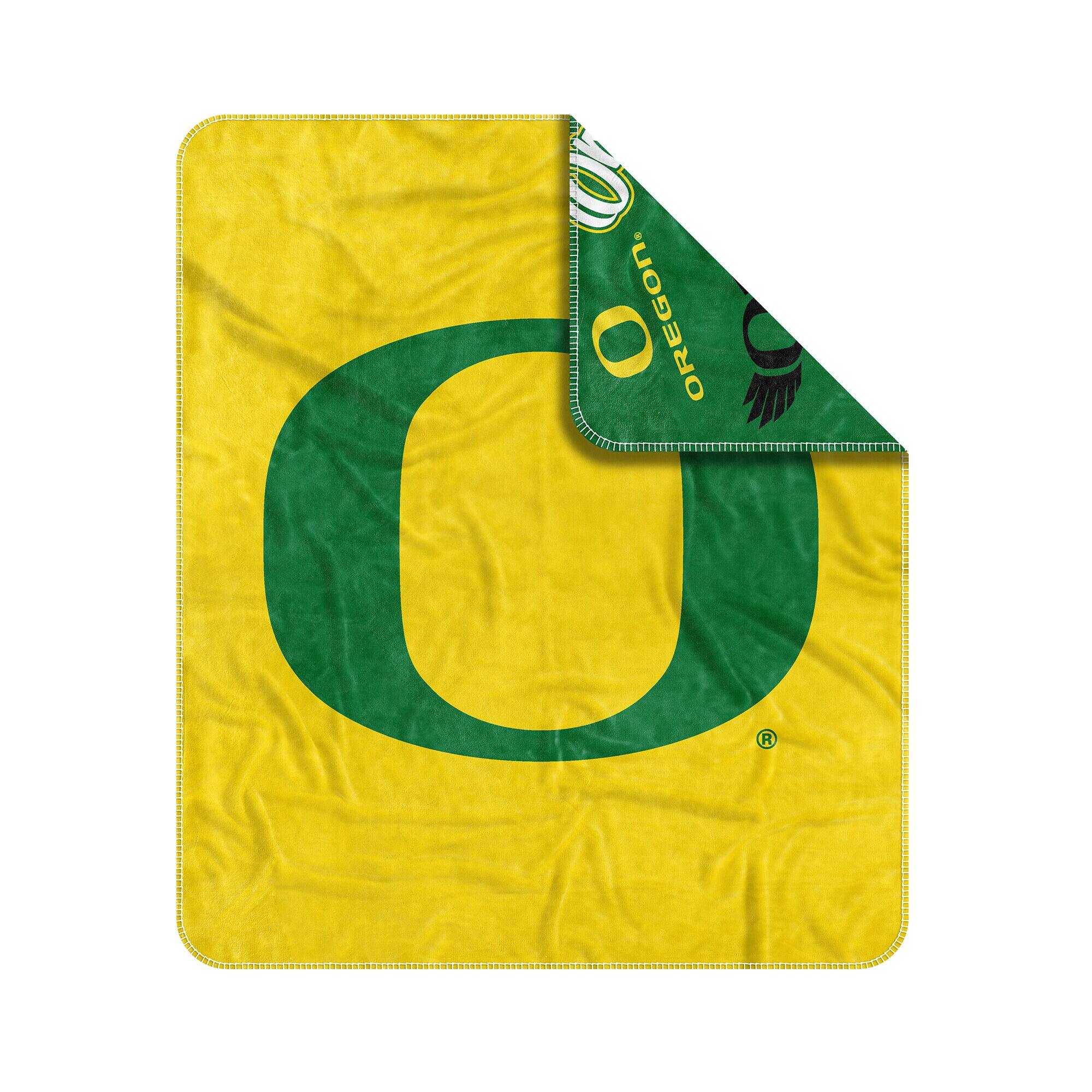 Alt View 2. Logo Brands - Oregon Ducks 50- x 60- Dream Weave Throw Blanket - Green.