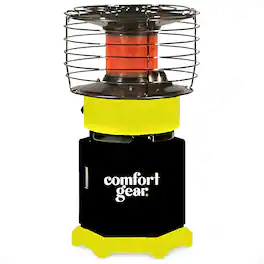 Comfort Gear - Portable 360 Degree Propane Heater, 7500 to 10000 BTU, 1 lb LP Tank - Yellow
