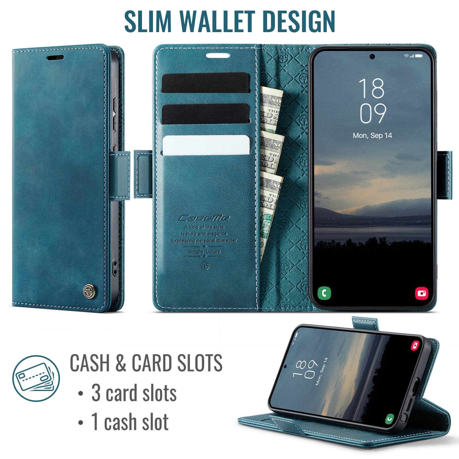 SLIM WALLET DESIGN

NO THE EDS MAR
18 09 Mon, Sep 14
THE 11/
ED TU

Caselle Akind 0 style Natura and elegance EXPLOSE personals TECH
Simple Luxury

CASH & CARD SLOTS
3 card slots
1 cash slot