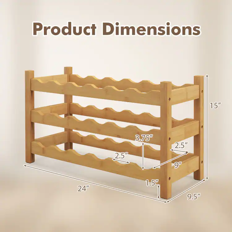 Product Dimensions: 15" x 24" x 9.5"  
Shelf Depth: 9"  
Shelf Spacing: 3.75"  
Shelf Thickness: 2.5"  
Shelf Height: 1.5"