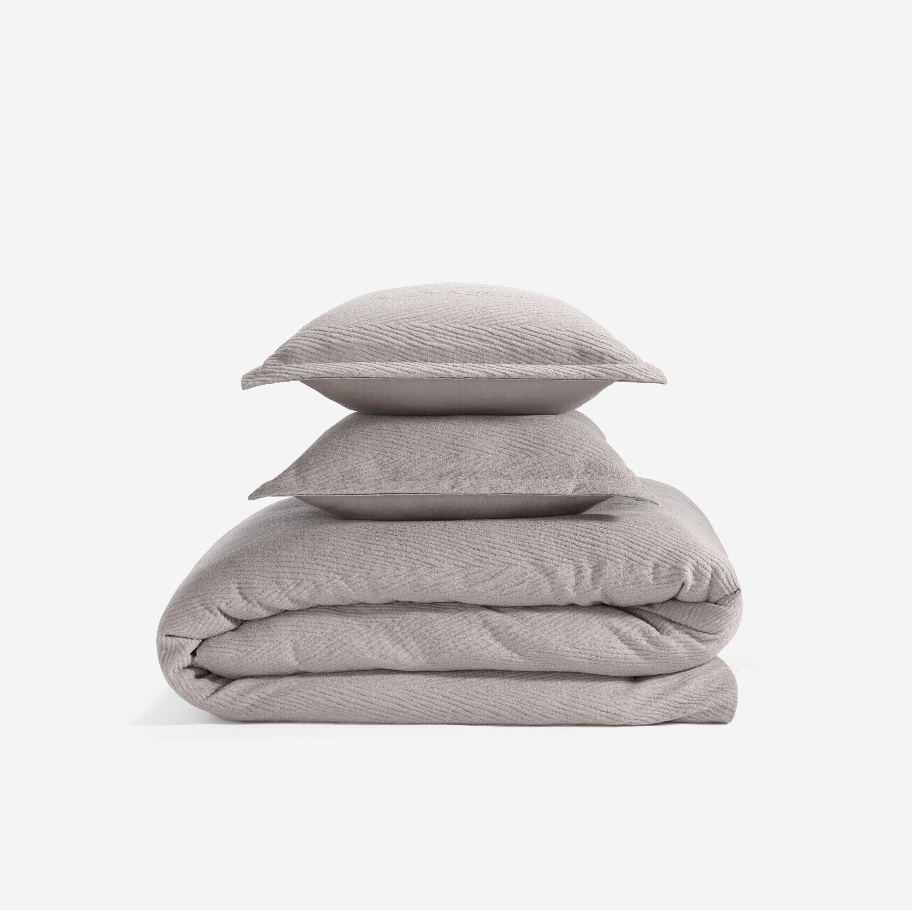 Front. Bedgear - Performance® Duvet & Sham Set - Arrowhead - Taupe, Queen - taupe.
