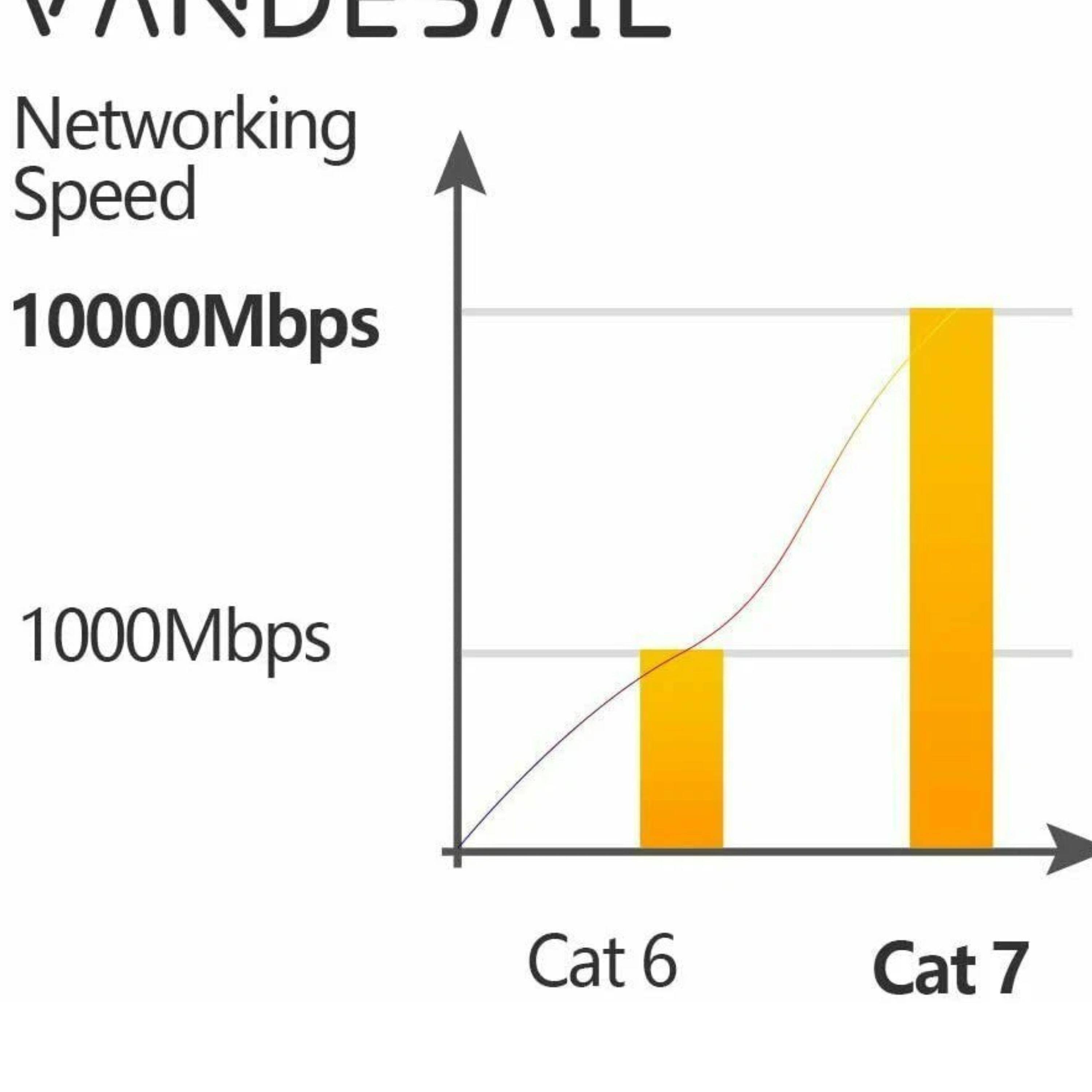 VANDESAI Networking Speed 10000Mbps 1000Mbps Cat 6 Cat 7