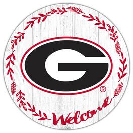 Fan Creations - Georgia Bulldogs 12" Welcome Circle Sign - Multicolor