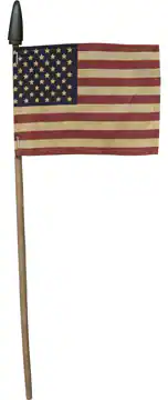 BreeBe - Primitive American Flag On Stick - Red, White, Blue
