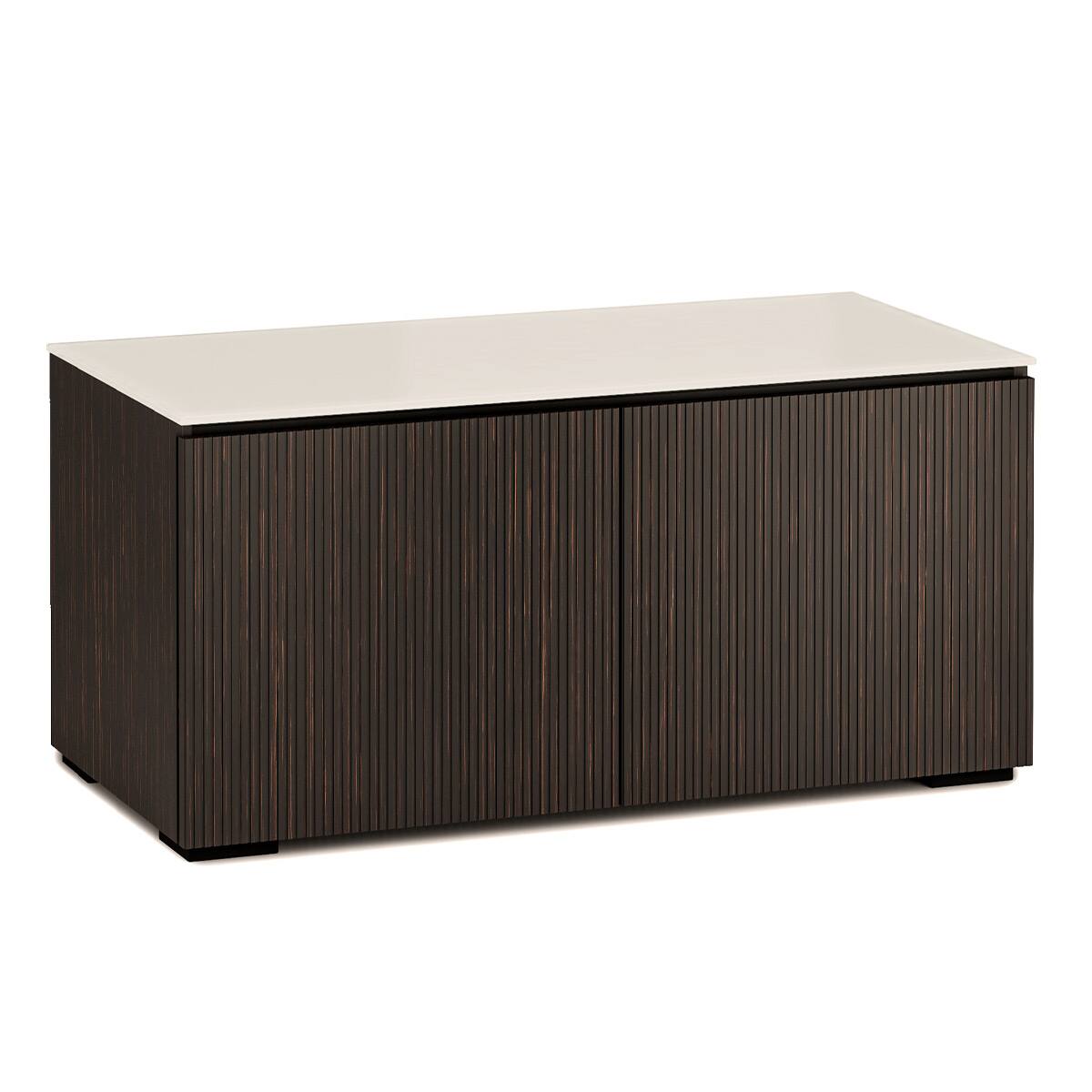 Front. Salamander Designs - Salamander Designs Chameleon Collection Manhattan 221 Twin AV Cabinet - Taupe/Ebony.