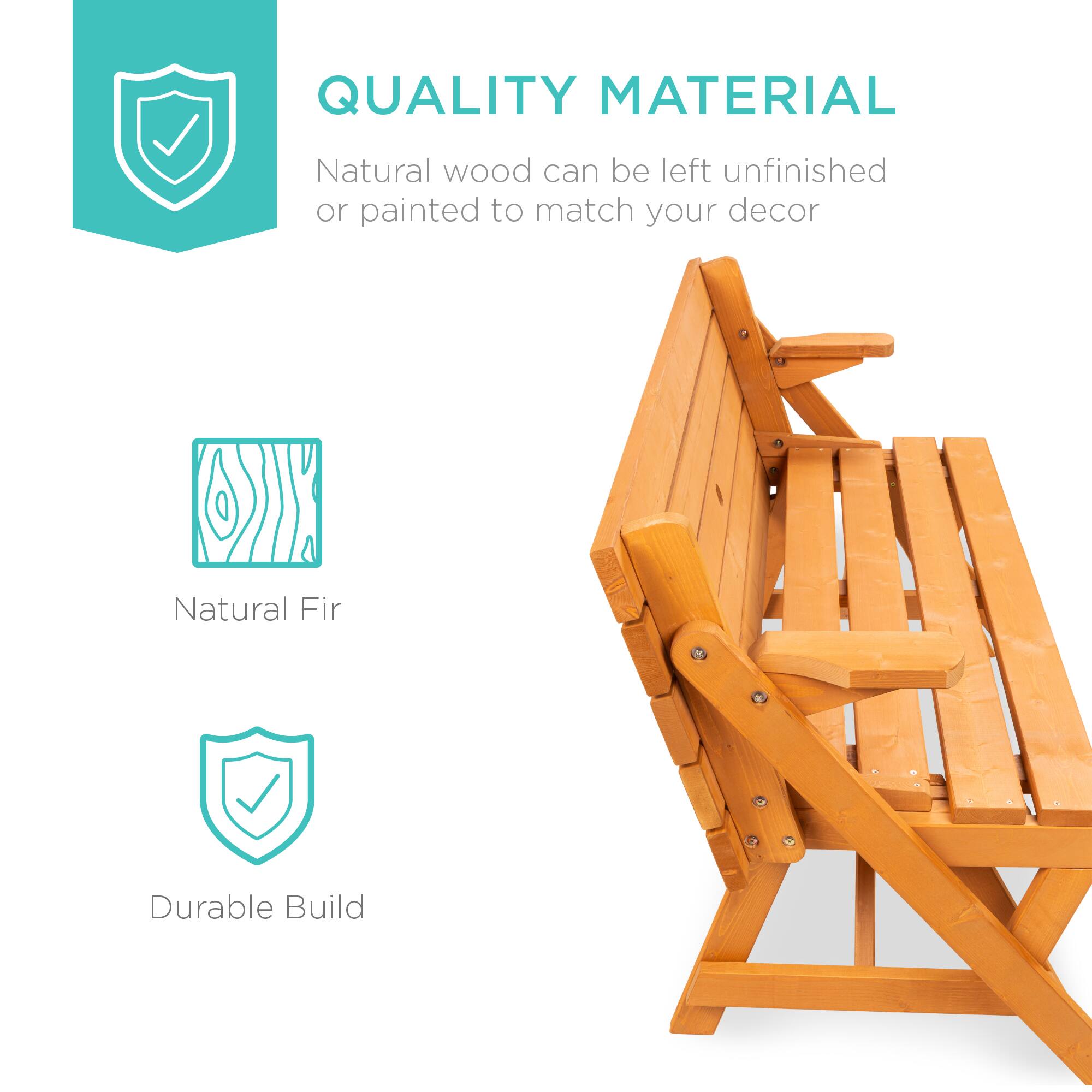 QUALITY MATERIAL  
Natural wood can be left unfinished or painted to match your decor  

Natural Fir  

Durable Build