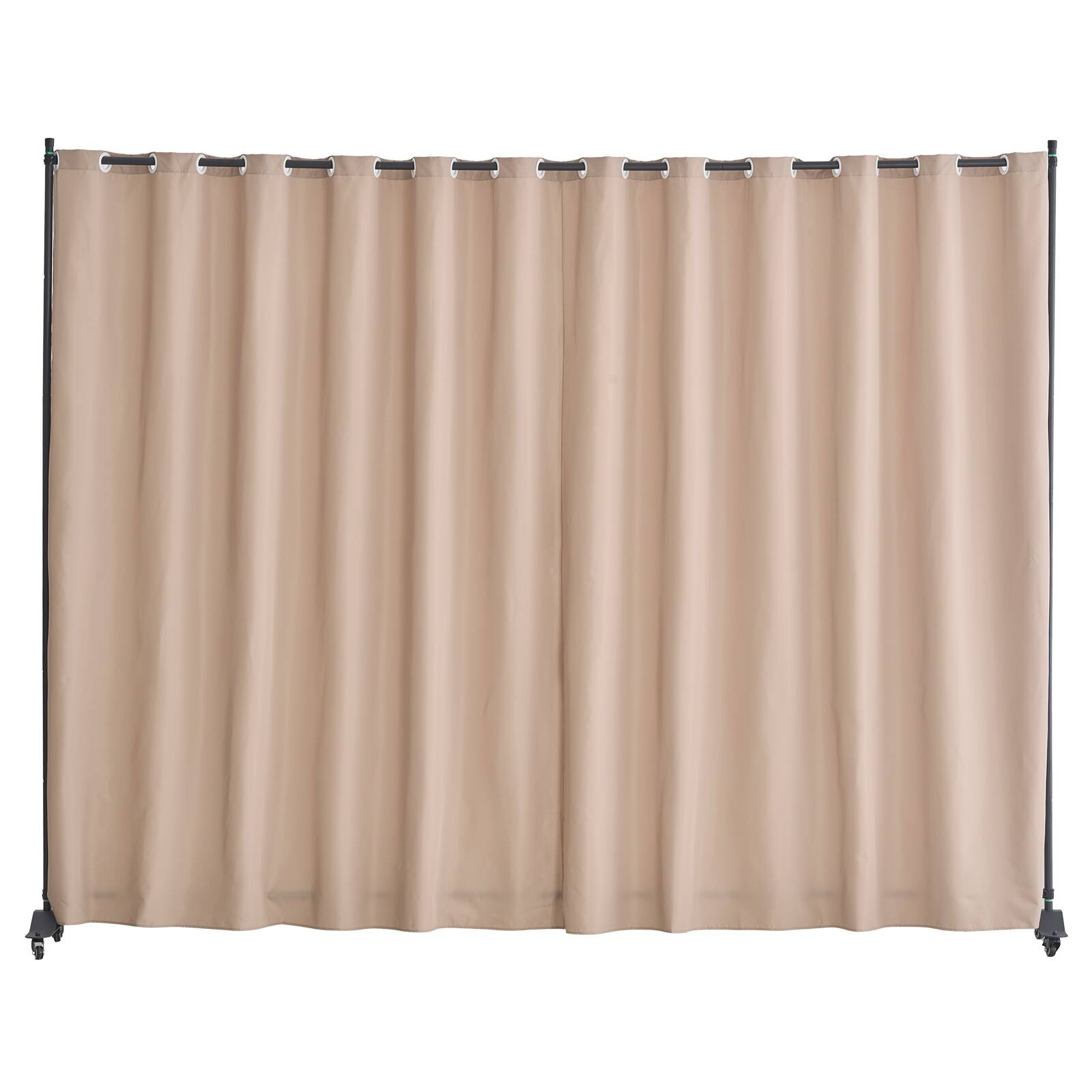 VEVOR - Room Divider, Portable Panel Room Divider with Wheels Curtain Divider Stand, Freestanding Room Divider Privacy Screen - Brown