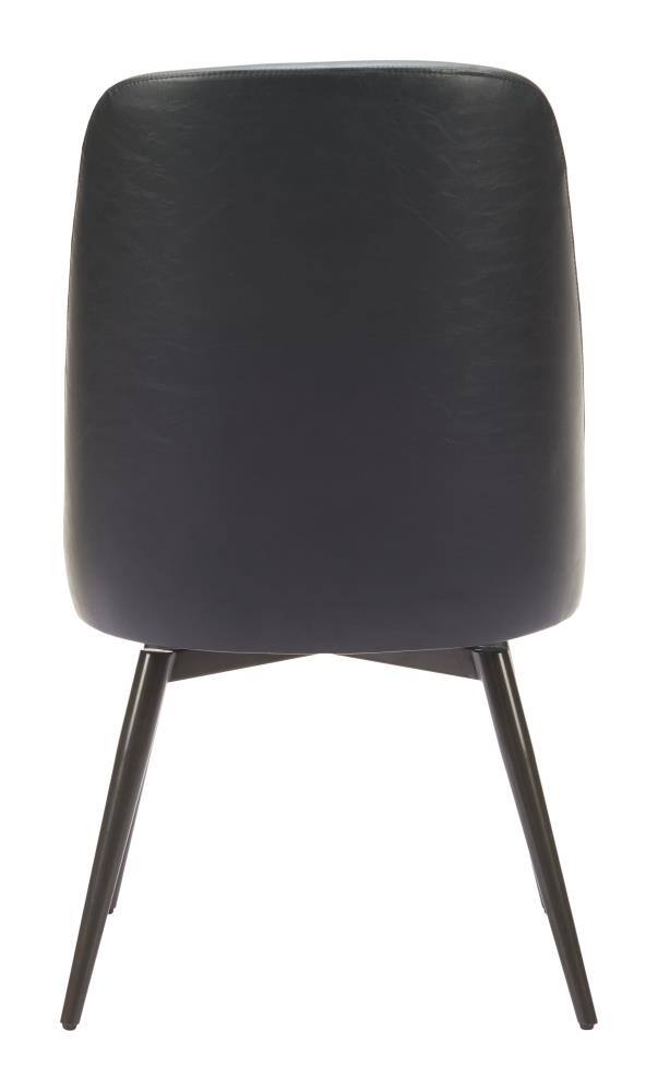 Alt View 1. Hivvago - Keppel Swivel Dining Chair (Set of 2) Black - Black.