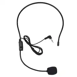 Cluzine - Wired Headset Microphone, 3.5mm Jack, Noise Cancelling, for Voice Amplifier, Teacher, Tour Guide