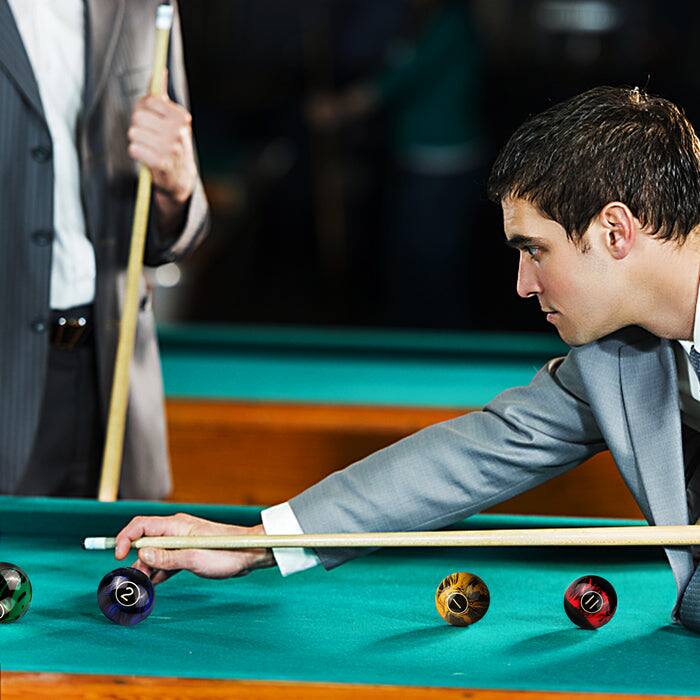 Alt View 3. GSE Games & Sports Expert - 2 1/4-Inch Black Marbelite Swirl Style Professional Regulation Size Billiards Pool Balls Set, Standard 16 Balls Set - Black Marbelite Swirl Style.