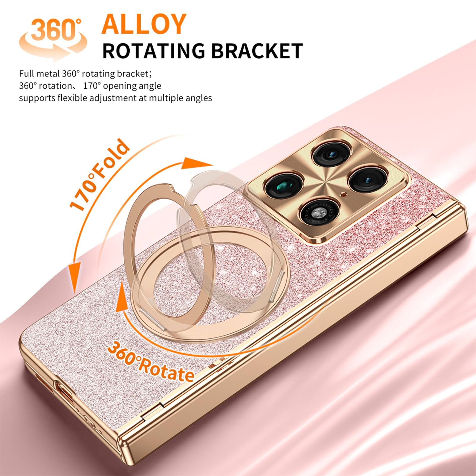 360 ALLOY ROTATING BRACKET

Full metal 360° rotating bracket; 360° rotation, 170° opening angle supports flexible adjustment at multiple angles

170° Fold
360° Rotate