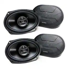 Hifonics - Zeus 800 Watt 6 x 9 Inch 3 Way Car Audio Coaxial Speakers, 2 Pairs - Black