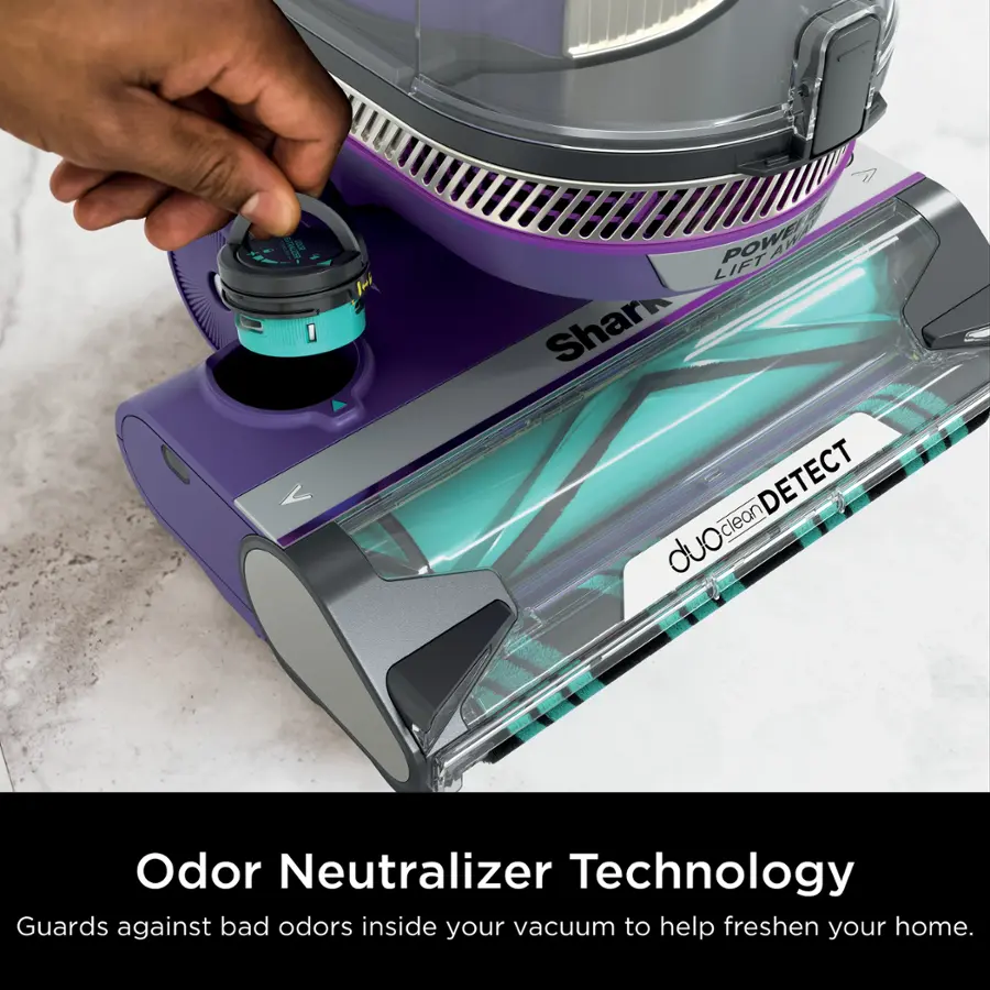 LIFTAR POWER Shark DETECT clean duo Odor Neutralizer Technology Guards against bad odors inside your vacuum to help freshen your home.
