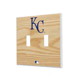 Keyscaper - Kansas City Royals Baseball Bat Design Double Toggle Light Switch Plates - Multicolor