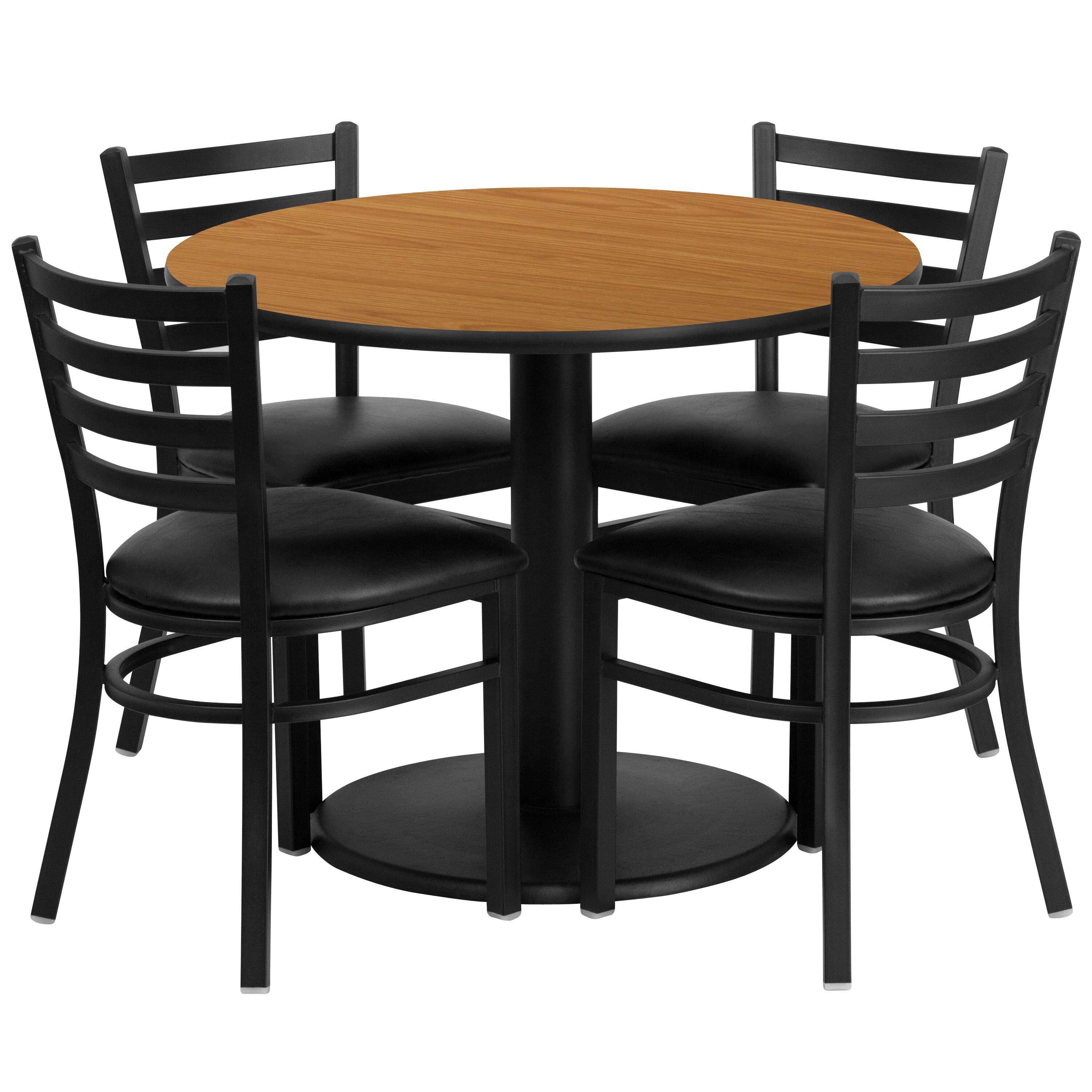 Natural Top/Black Vinyl Seat