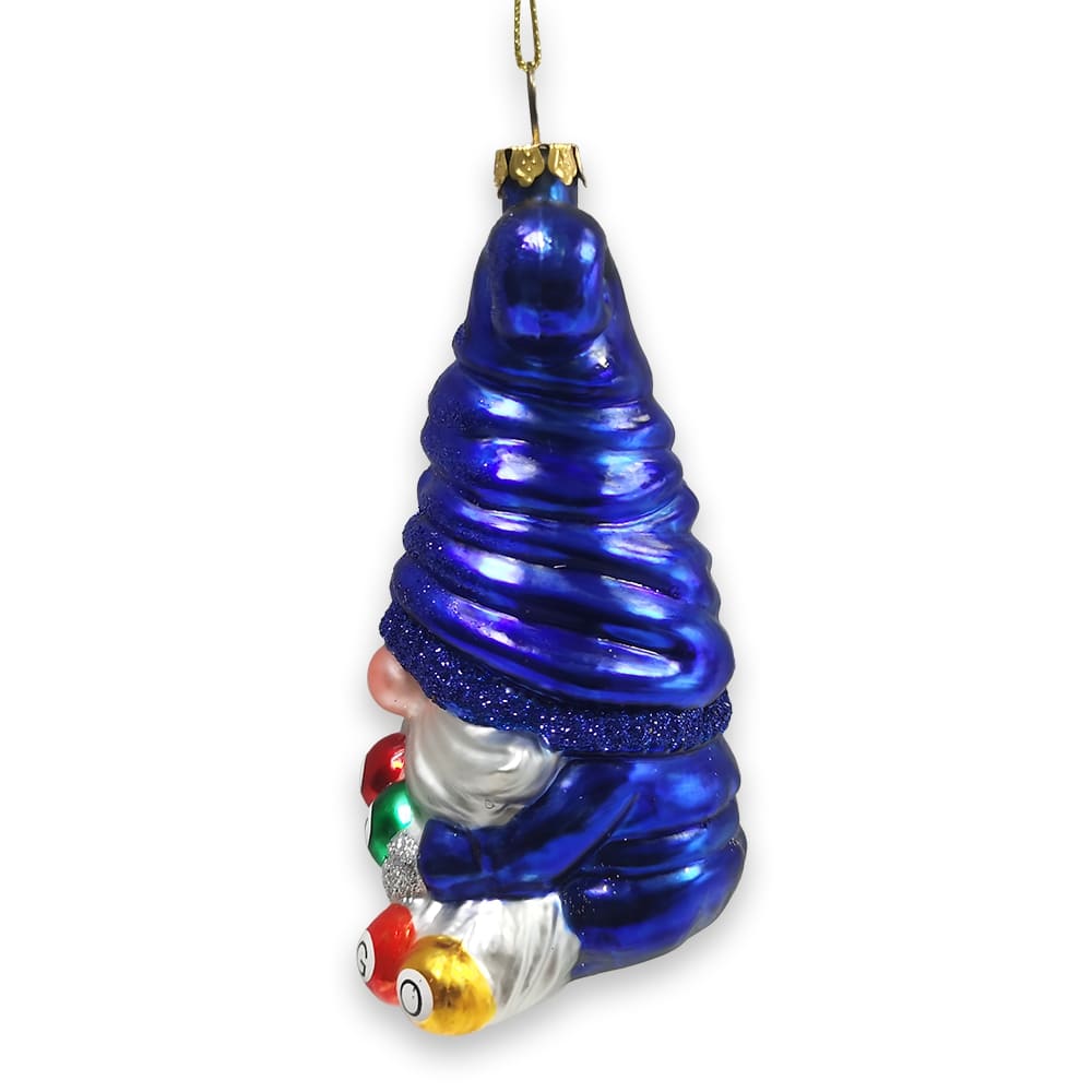 Left. OrnamentallyYou - Bingo Gnome Glass Christmas Ornament - Multi-colored.