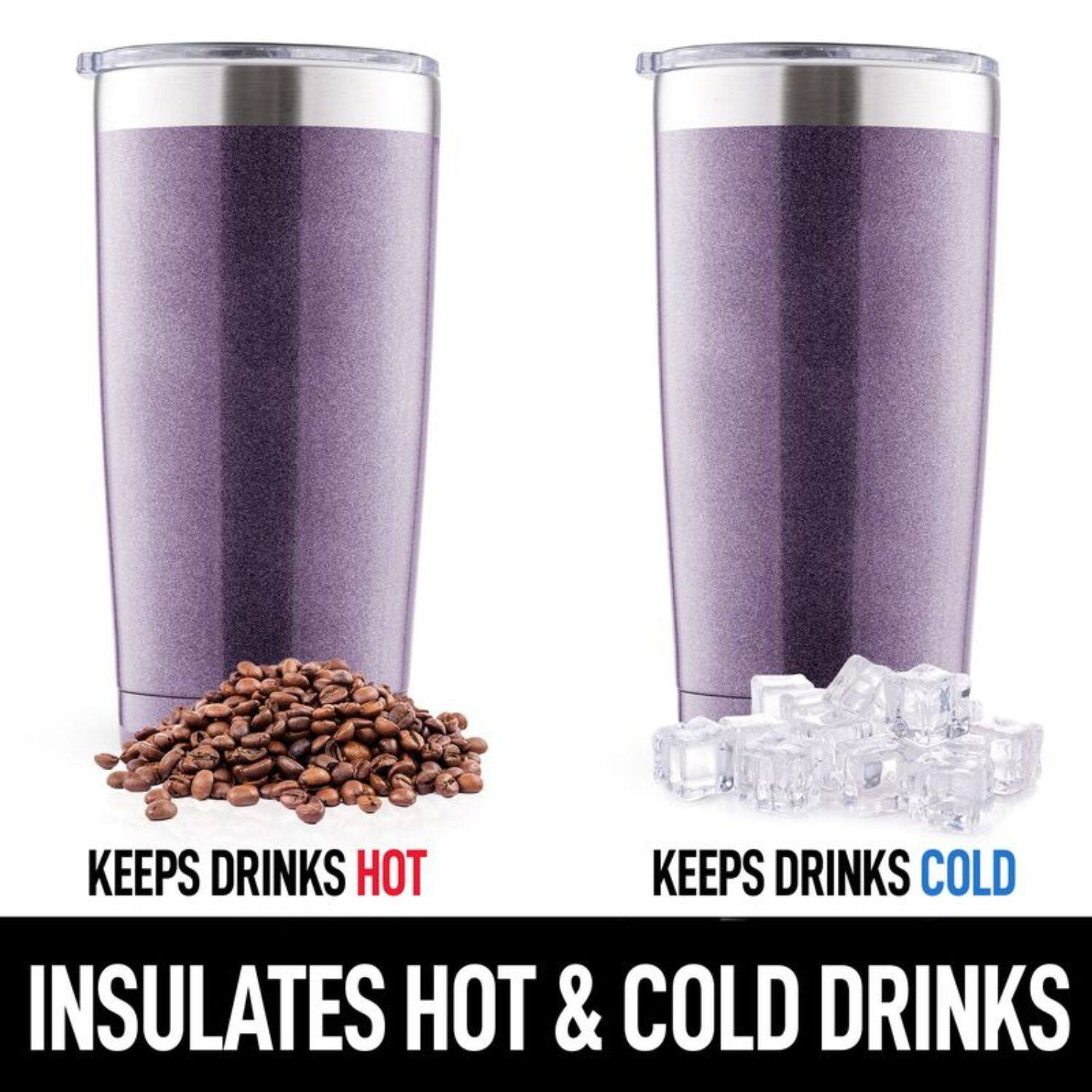 KEEPS DRINKS HOT  
KEEPS DRINKS COLD  
INSULATES HOT & COLD DRINKS