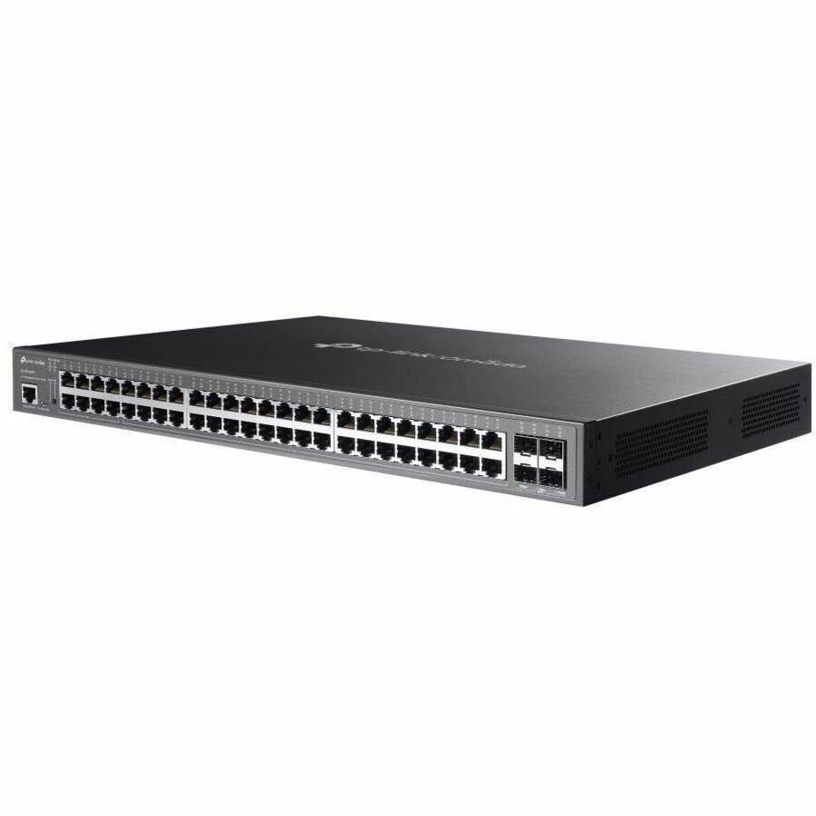 Alt View 2. TP-Link - TP-Link Omada SG3452XMPP Ethernet Switch - 48 Ports - Manageable - Gigabit Ethernet - 10/100/1000Base-T, 10GBase-X - 3 - Unknown.