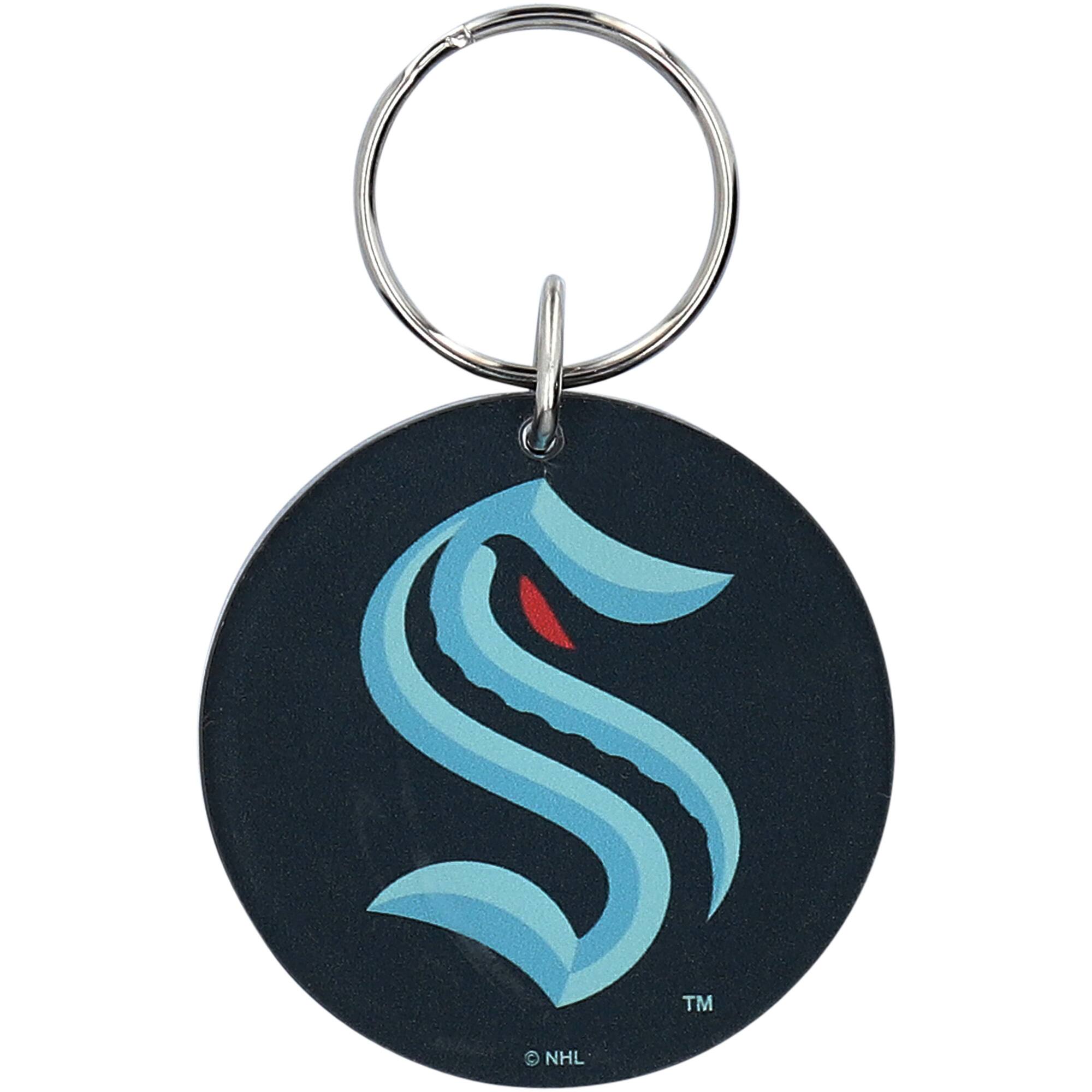 Front. WinCraft - Seattle Kraken Acrylic Key Ring - Multicolor.