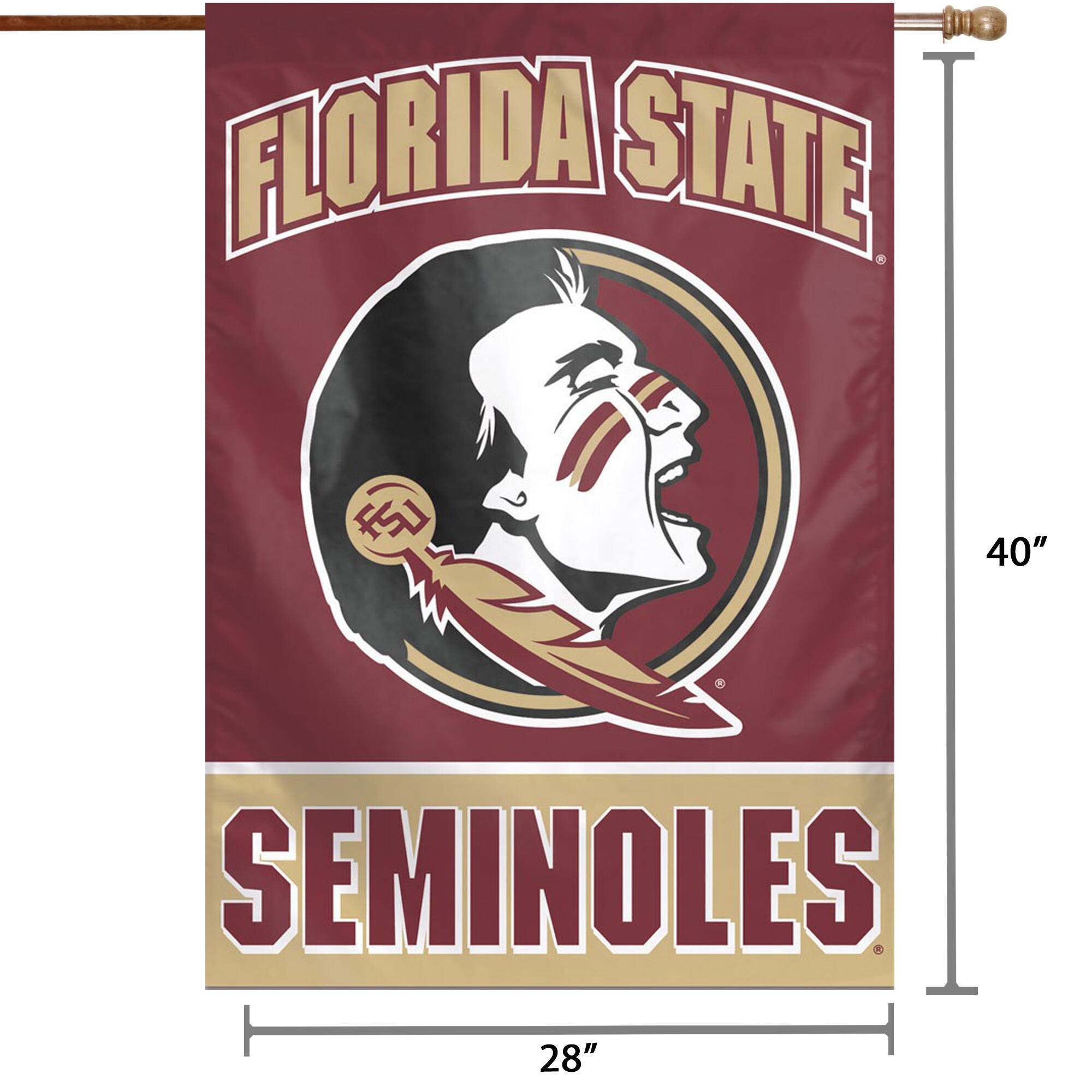 FLORIDA STATE  
FSU  
SEMINOLES  

40" x 28"