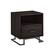 Left Zoom. Walker Edison - Contemporary 1-Drawer Metal and Wood Nightstand - Charcoal.