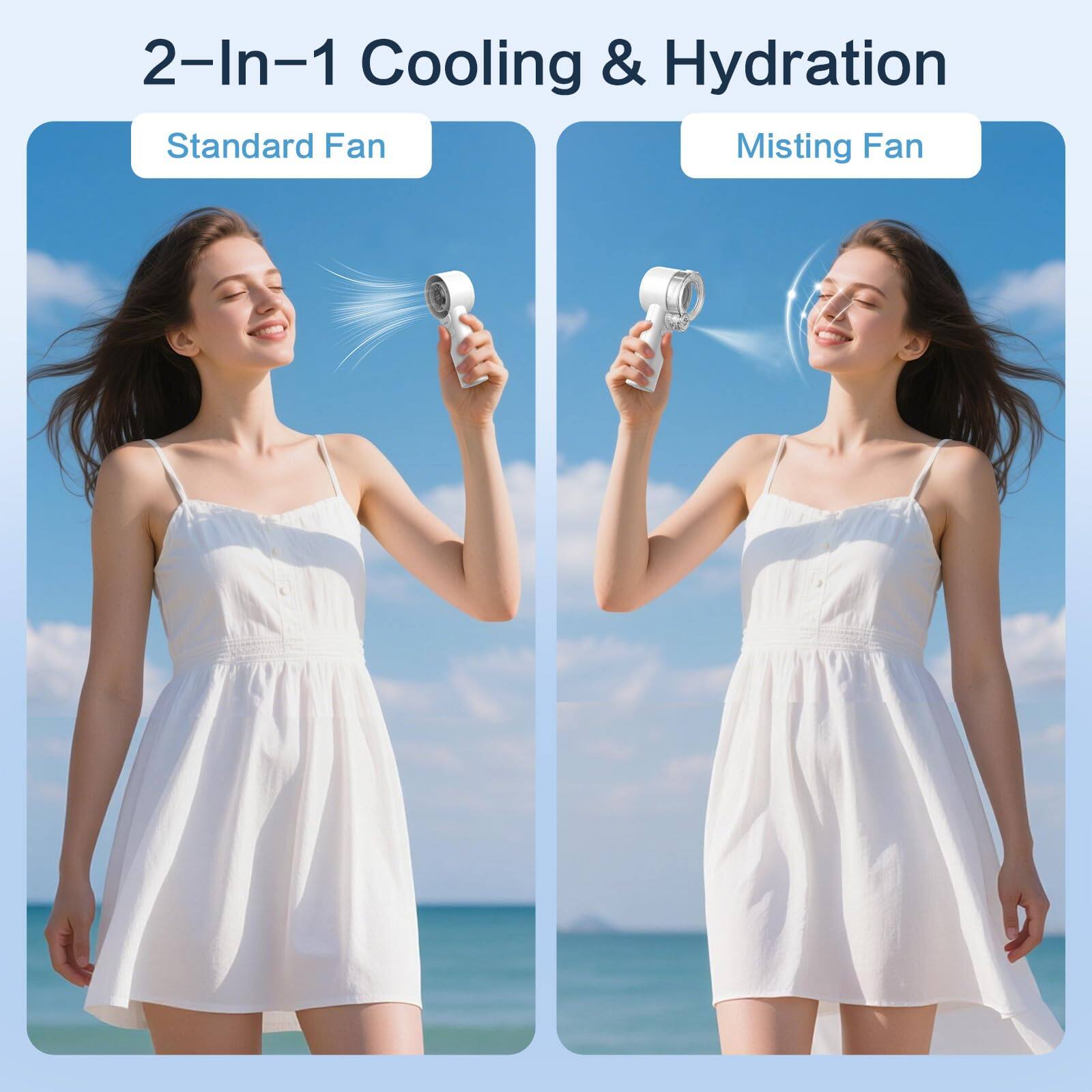 2-In-1 Cooling & Hydration Standard Fan Misting Fan
