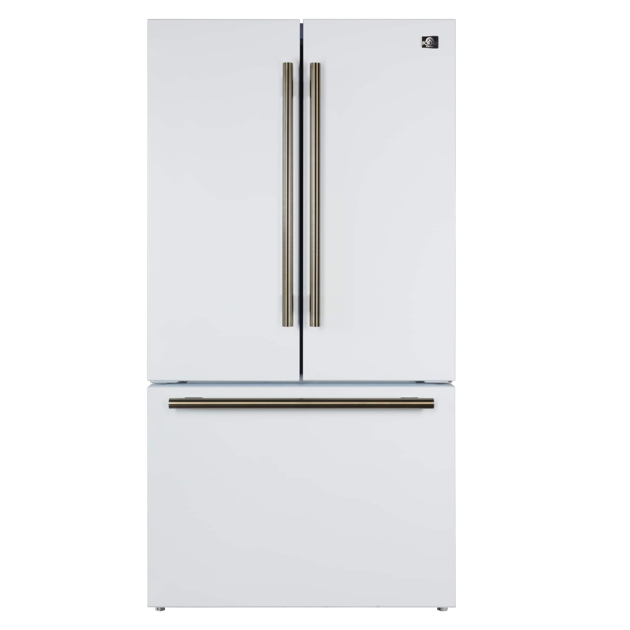 Front. Forno Appliances - Rivello 27.4 Cu. Ft. French Door Refrigerator with Internal Water Dispenser - White.