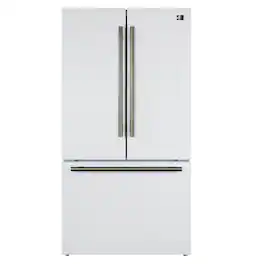 Forno Appliances - Rivello 27.4 Cu. Ft. French Door Refrigerator with Internal Water Dispenser - White