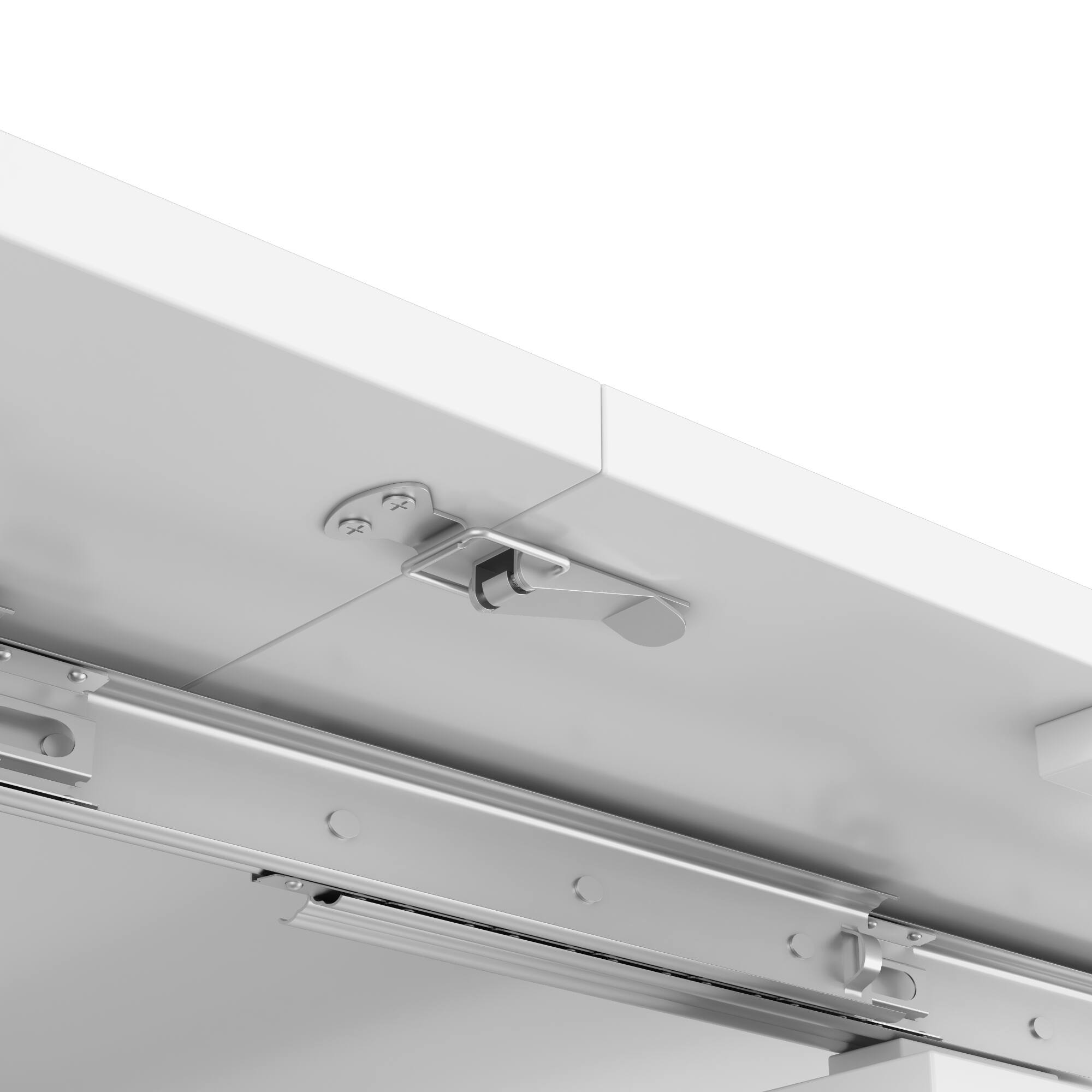 Alt View 5. Famapy - Extendable Dining Table 120" Long, White Folding Sideboard for Small Spaces, Large Expandable Desk 10-12 People - White.