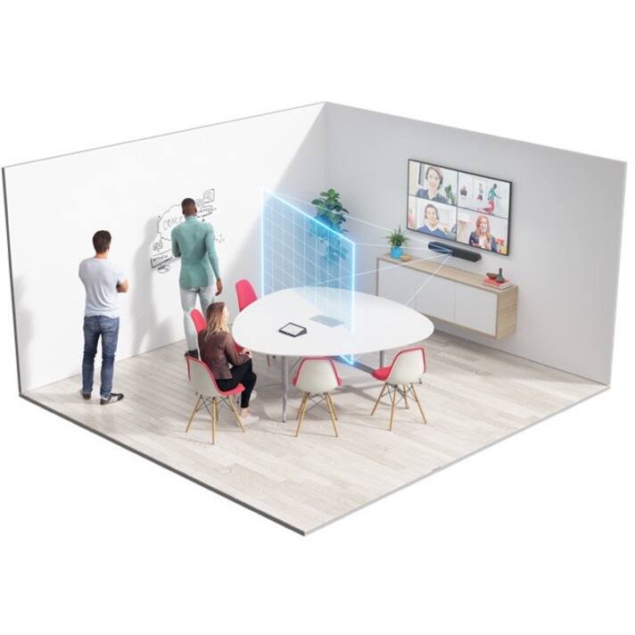 Alt View 3. Logitech - Logitech Rally Bar Mini Graphite Graphite - 3840 x 2160 Video - 4x Digital Zoom - Advanced sound pickup - AI-driven - Graphite.