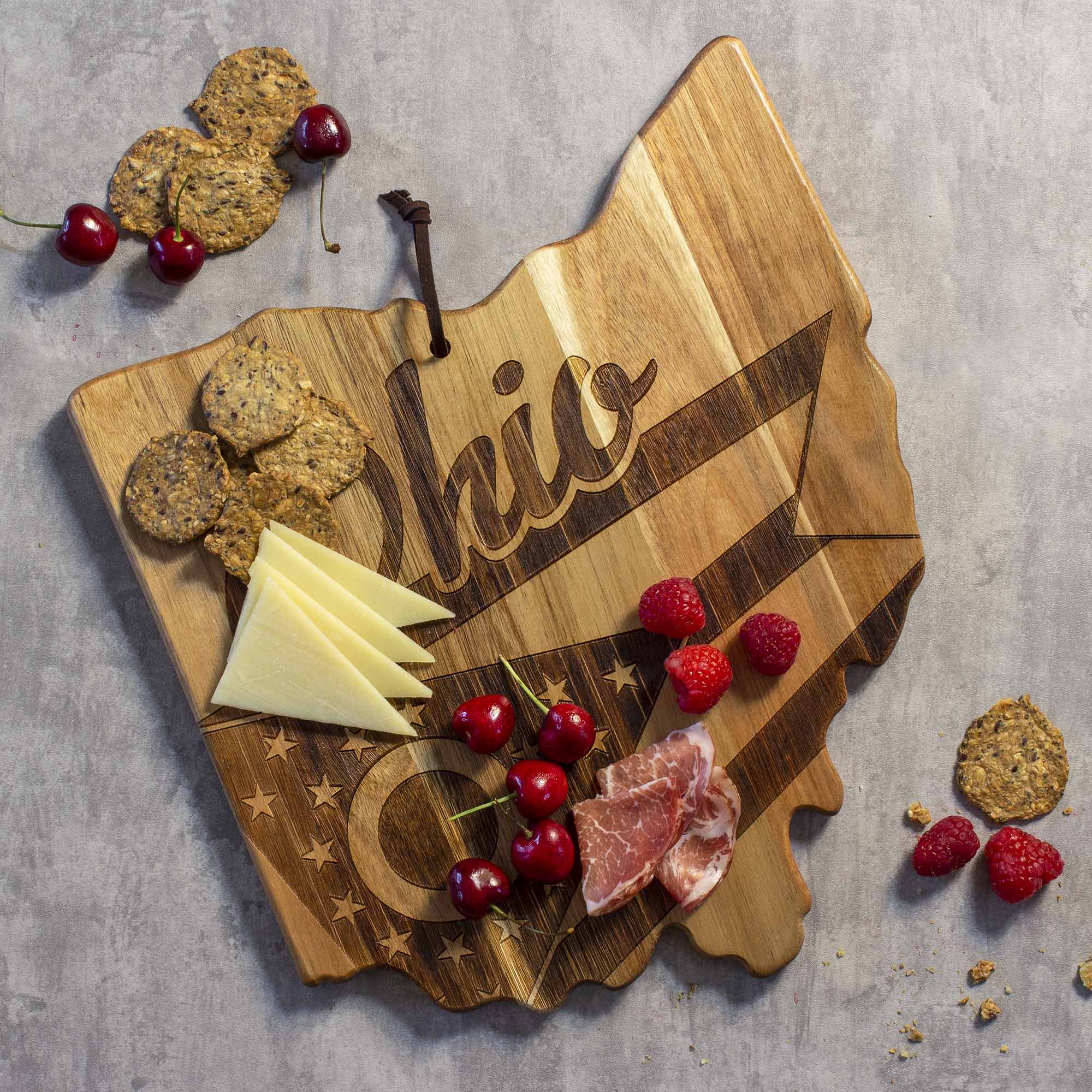 Angle. Rock & Branch - Origins Series Ohio Cutting Board.