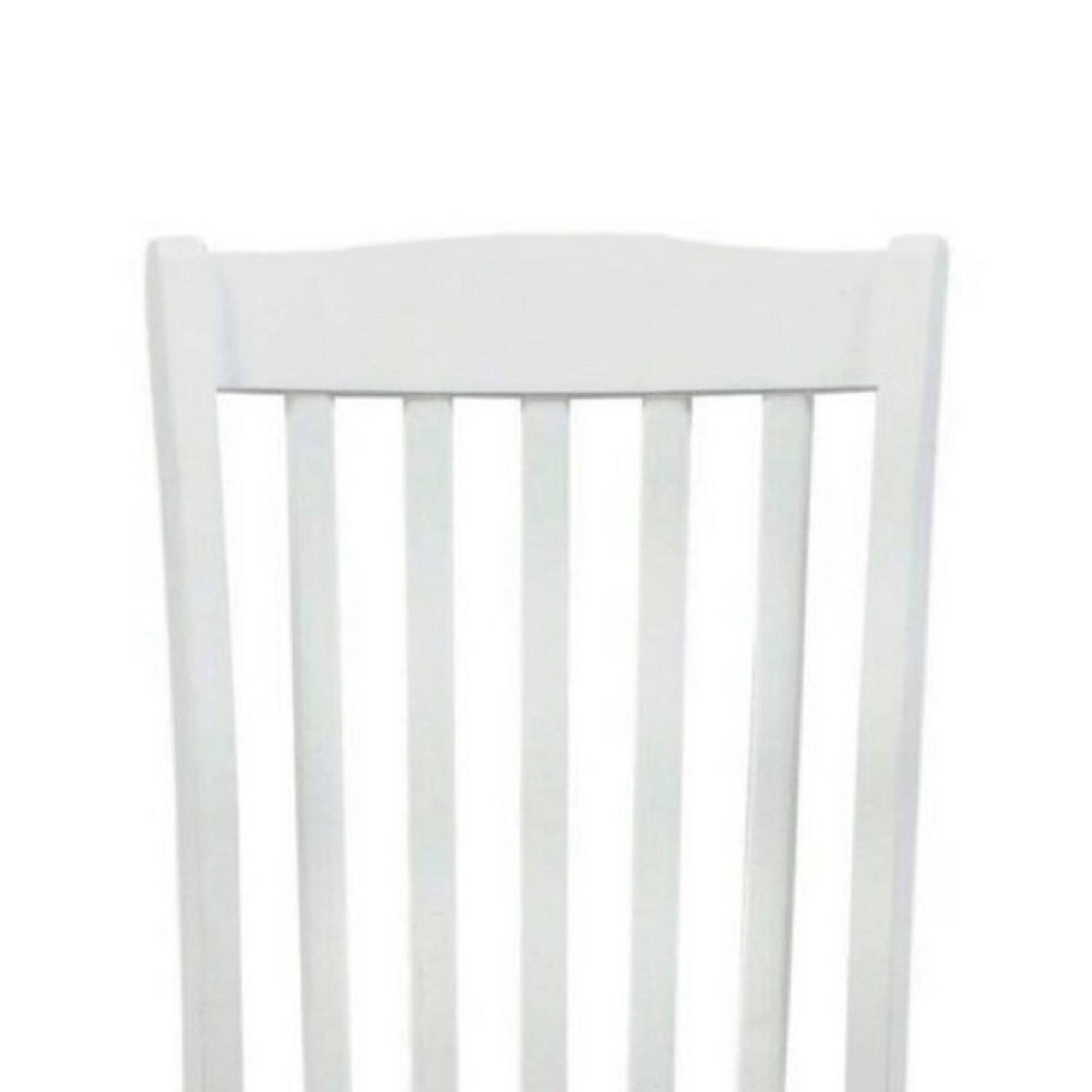 Alt View 2. Manhattan Lane - 22 Inch Solid Wood Side Chair, Classic, Slatted, Set of 2 - White, Brown.