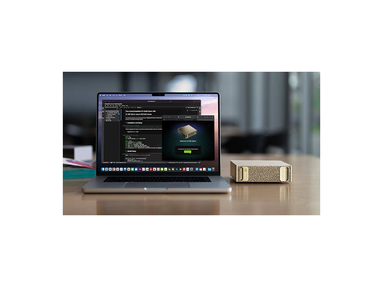 Alt View 1. NVIDIA - NVIDIA DGX Spark Personal AI computer - 10 Cortex-X925 + 10 Cortex-A725 Arm, 128 GB LPDDR5x, 4 TB NVME.M2 SSD - Black.