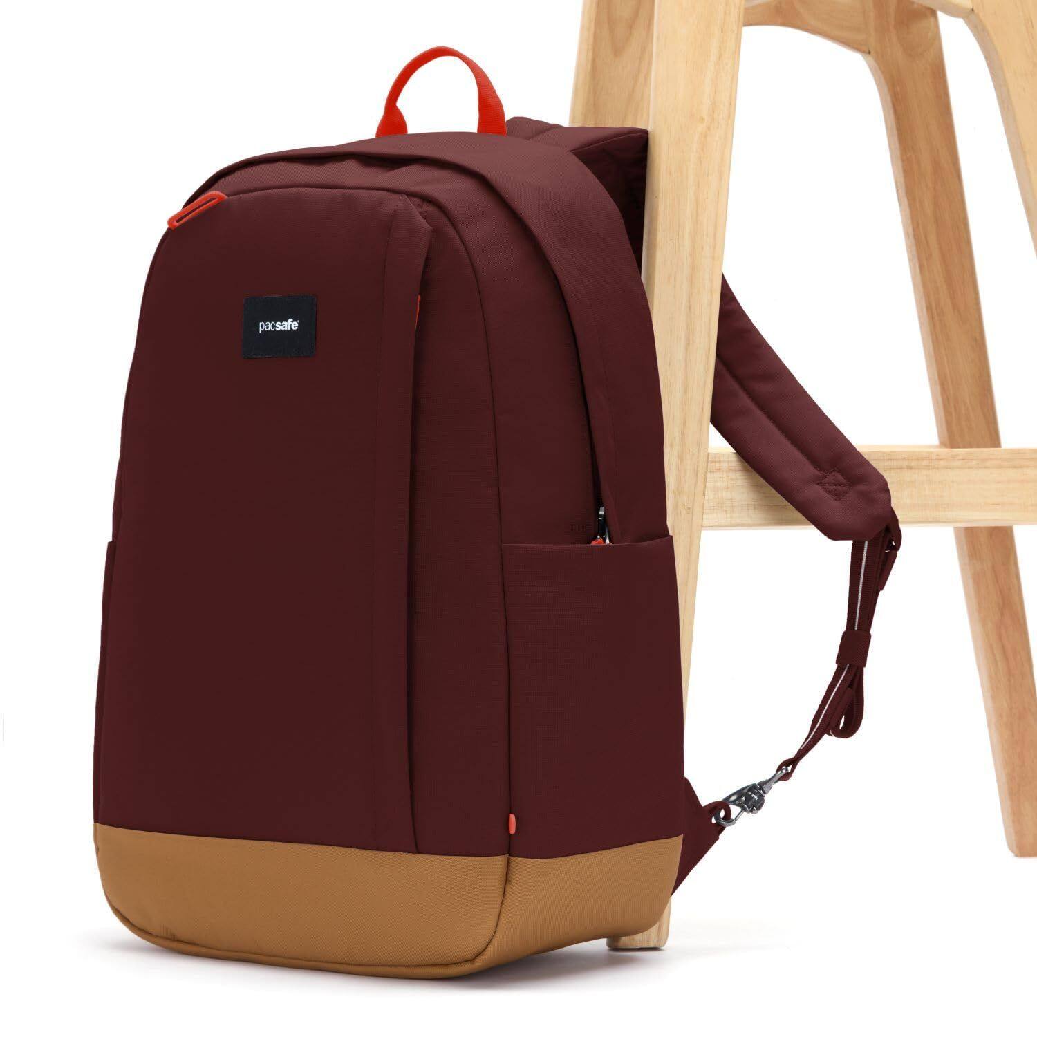 Alt View 1. Pacsafe - GO 25L Backpack, Garnet Red - Garnet Red.