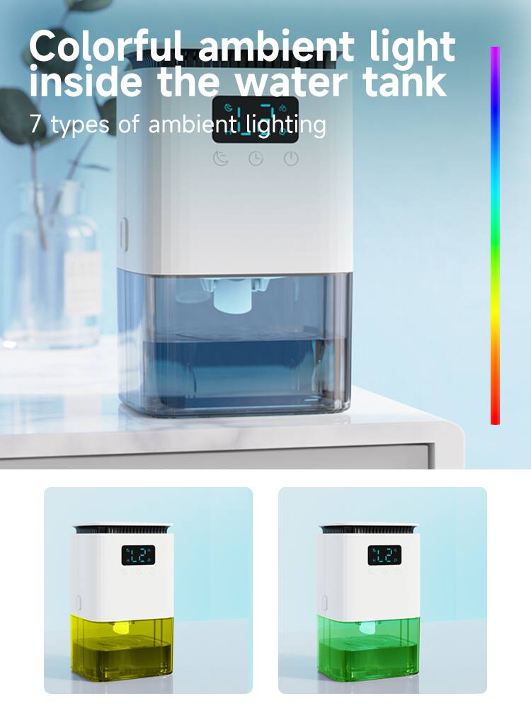 Colorful ambient light inside the water tank  
7 types of ambient lighting